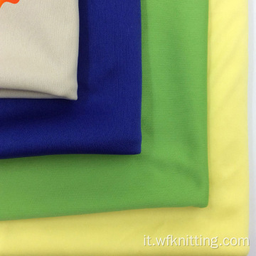 Tessuto doppia maglia interlock in maglia tinta poliestere
